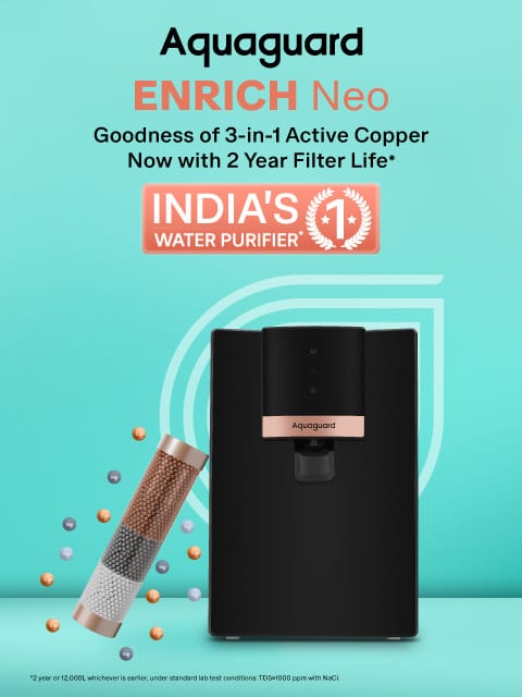 Eureka Forbes Aquaguard Enrich Neo Water Purifier with RO+UV 2X | 9 Stage Purification